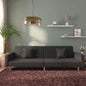 Divano Letto A 2 Posti Con 2 Cuscini Tortora In Tessuto