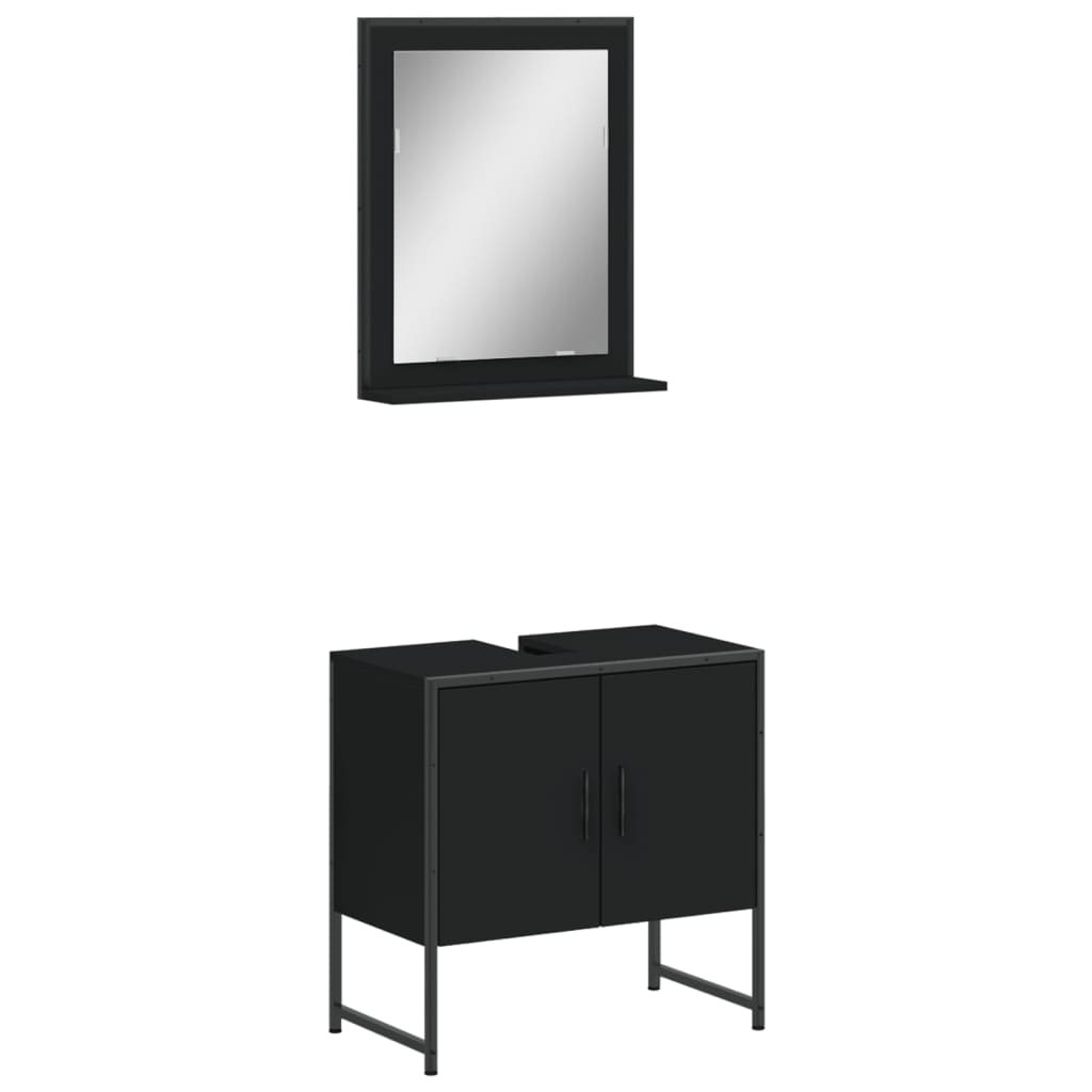 Set Mobili Da Bagno 2 Pz In Legno Multistrato