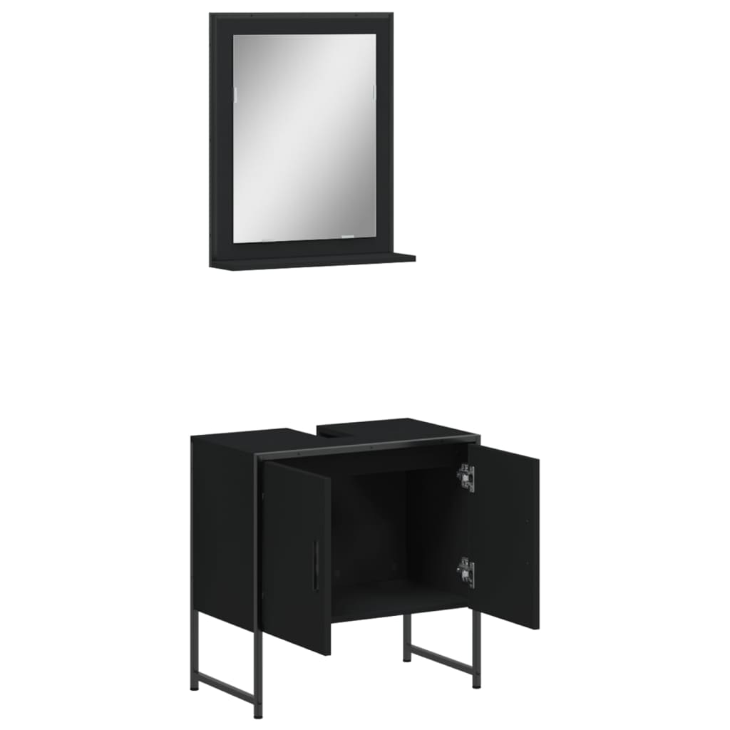 Set Mobili Da Bagno 2 Pz In Legno Multistrato