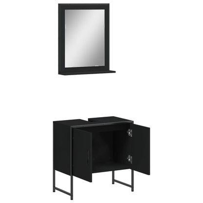 Set Mobili Da Bagno 2 Pz In Legno Multistrato