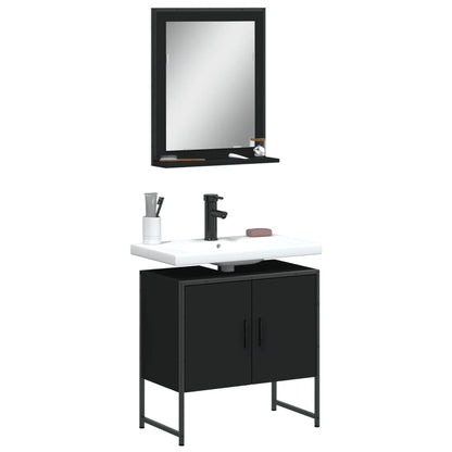 Set Mobili Da Bagno 2 Pz In Legno Multistrato