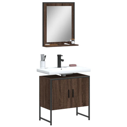 Set Mobili Da Bagno 2 Pz In Legno Multistrato