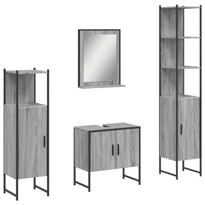 Set Mobili Da Bagno 4 Pz In Legno Multistrato
