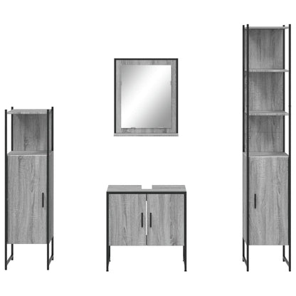 Set Mobili Da Bagno 4 Pz In Legno Multistrato