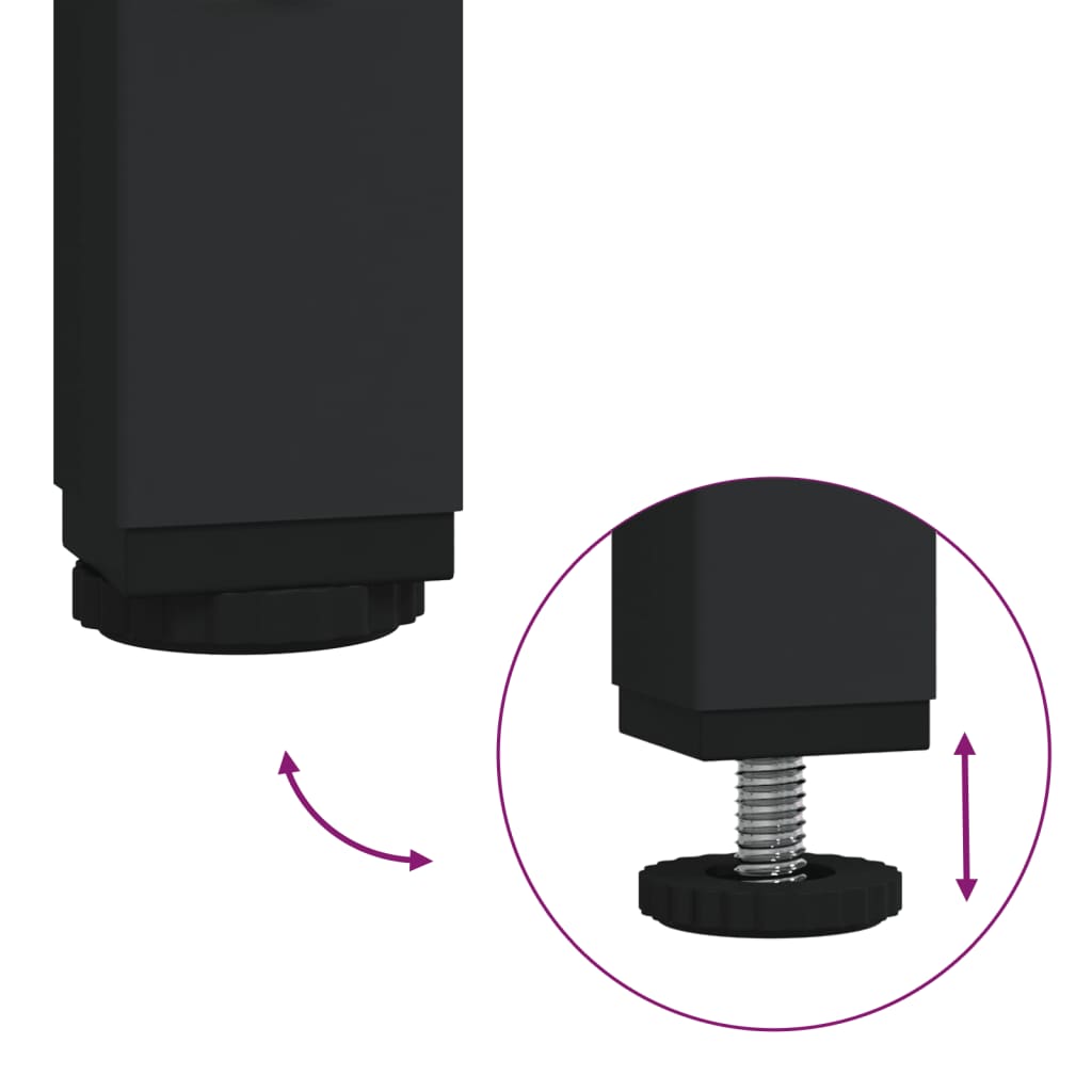 Set Mobili Da Bagno 2 Pz Nero In Legno Multistrato