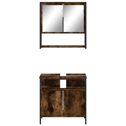 Set Mobili Da Bagno 2 Pz In Legno Multistrato