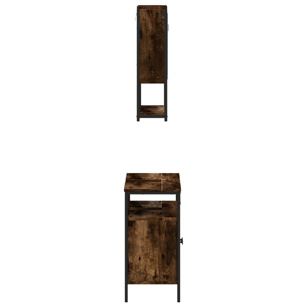 Set Mobili Da Bagno 2 Pz In Legno Multistrato
