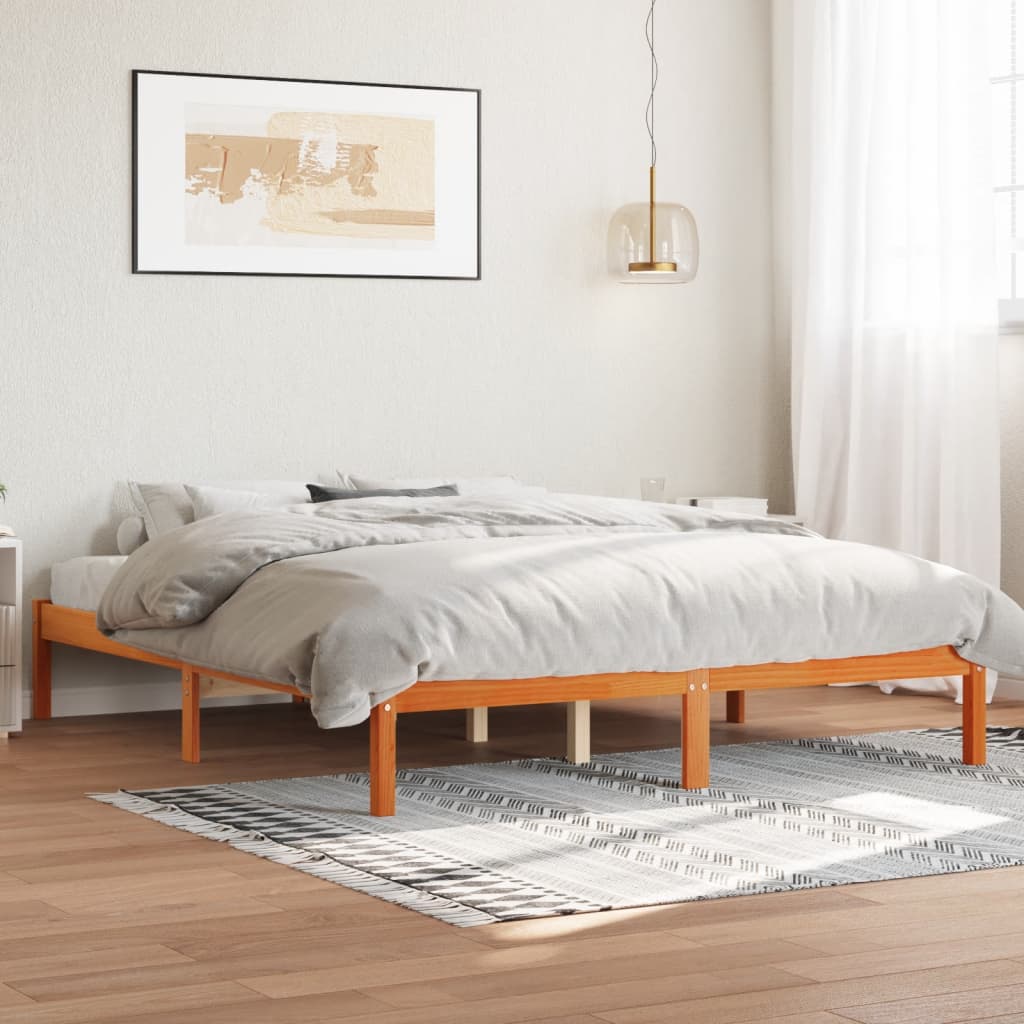 Letto Extra Lungo Senza Materasso In Legno Di Pino