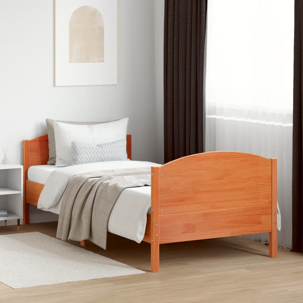 Letto Senza Materasso In Legno Massello Di Pino