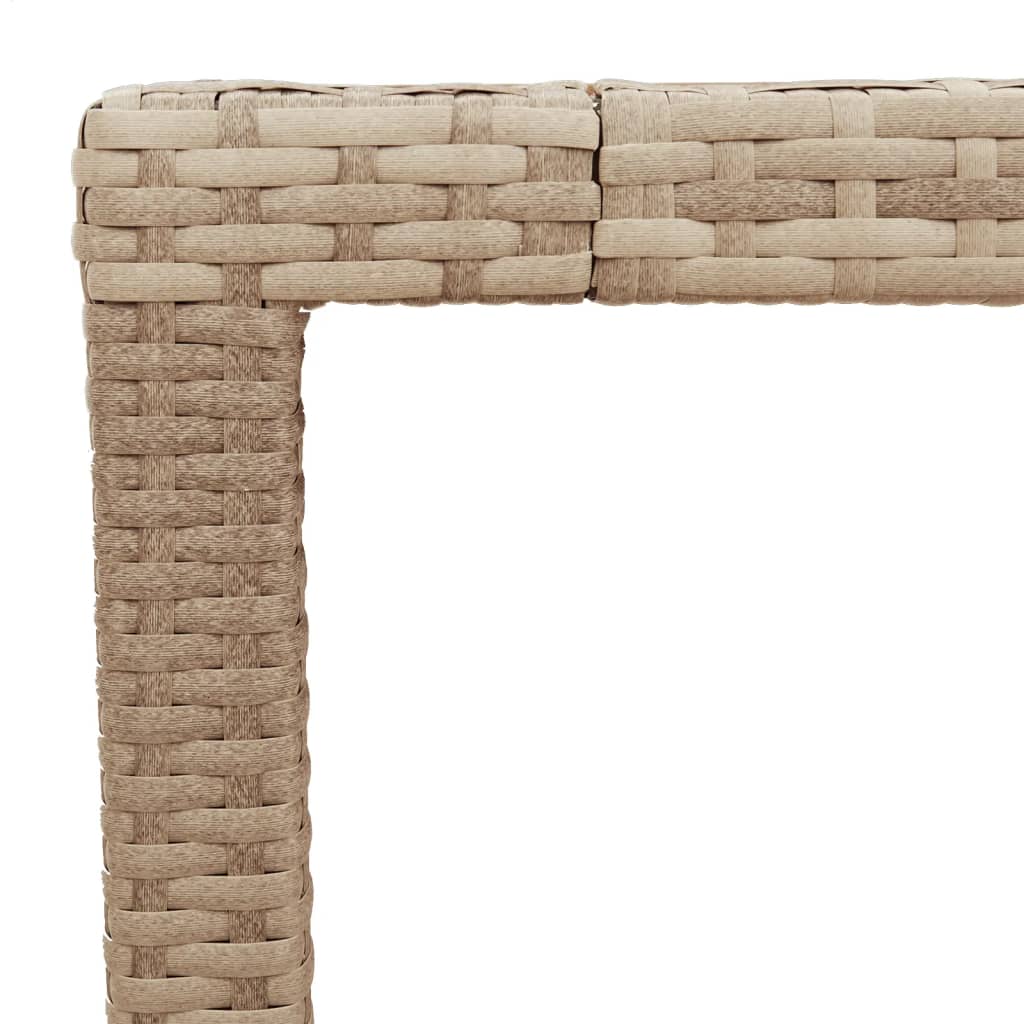 Tavolo Da Giardino 190X90X75Cm Polyrattan Legno Di Acacia