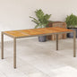 Tavolo Da Giardino 190X90X75Cm Polyrattan Legno Di Acacia