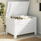 Contenitore Con Coperchio Rana 100X49X54Cm Massello Pino Bianco