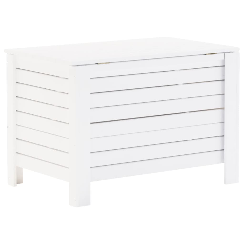 Contenitore Con Coperchio Rana 100X49X54Cm Massello Pino Bianco