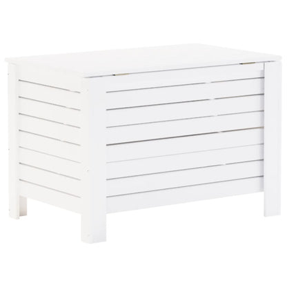 Contenitore Con Coperchio Rana 100X49X54Cm Massello Pino Bianco