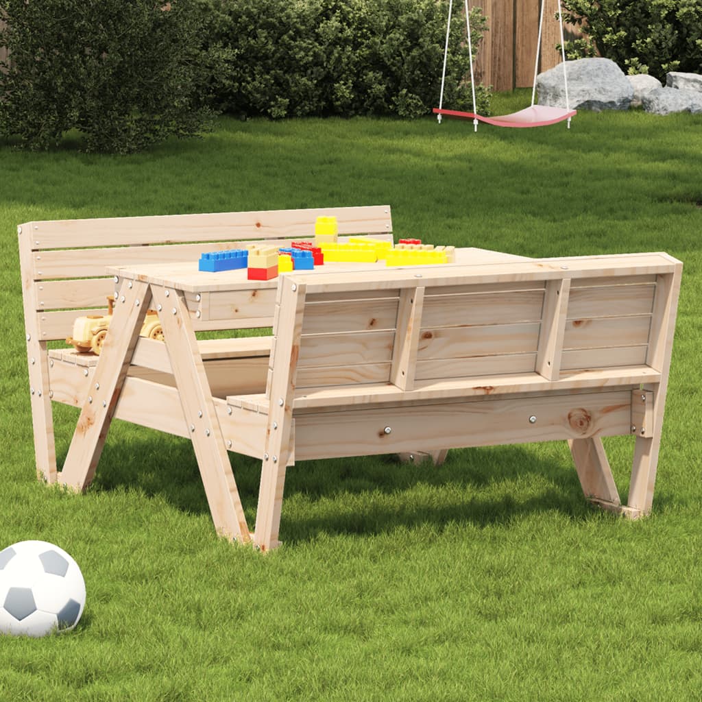 Tavolo Da Picnic Per Bambini 88X122X58Cm Legno Massello Douglas