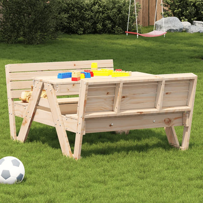 Tavolo Da Picnic Per Bambini 88X122X58Cm Legno Massello Douglas