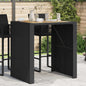 Tavolo Bar Da Giardino Piano In Acacia Polyrattan