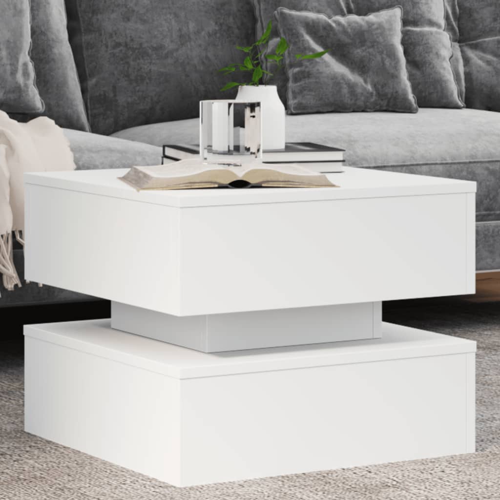 Tavolino Da Salotto Con Luci Led 90X50X40 Cm