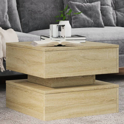 Tavolino Da Salotto Con Luci Led 90X50X40 Cm