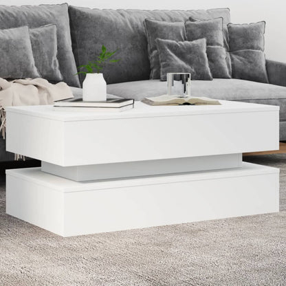 Tavolino Da Salotto Con Luci Led 90X50X40 Cm