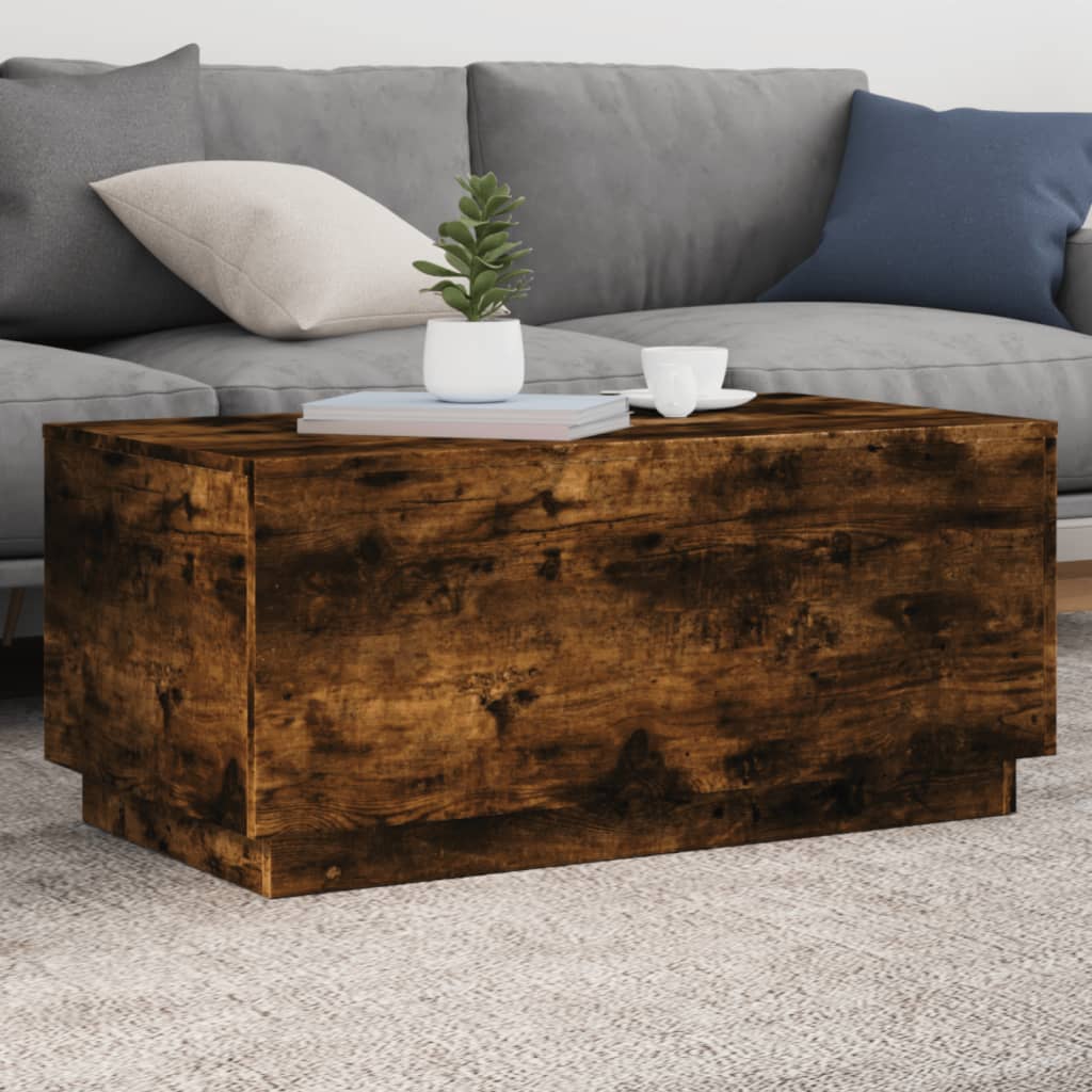 Tavolino Da Salotto Con Luci Led 90X50X40 Cm