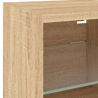 Mobili Tv A Muro Con Led 7Pz Legno Multistrato