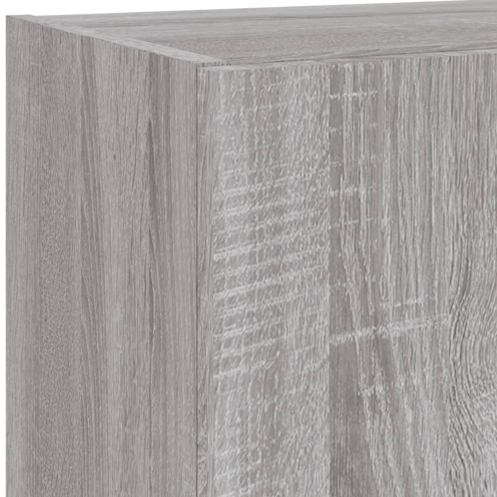 Mobili Tv A Muro Con Led 4Pz In Legno Multistrato
