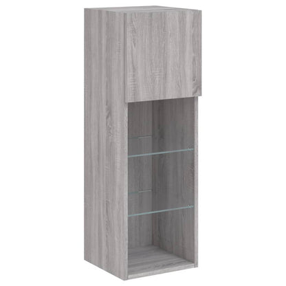 Mobili Tv A Muro Con Led 4Pz In Legno Multistrato