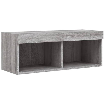 Mobili Tv A Muro Con Led 4Pz In Legno Multistrato
