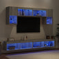 Mobili Tv A Muro Con Led 6Pz Legno Multistrato