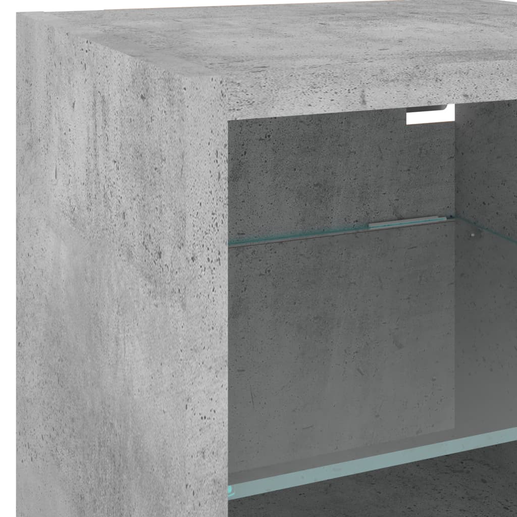 Mobili Tv A Muro Con Led 4Pz Legno Multistrato