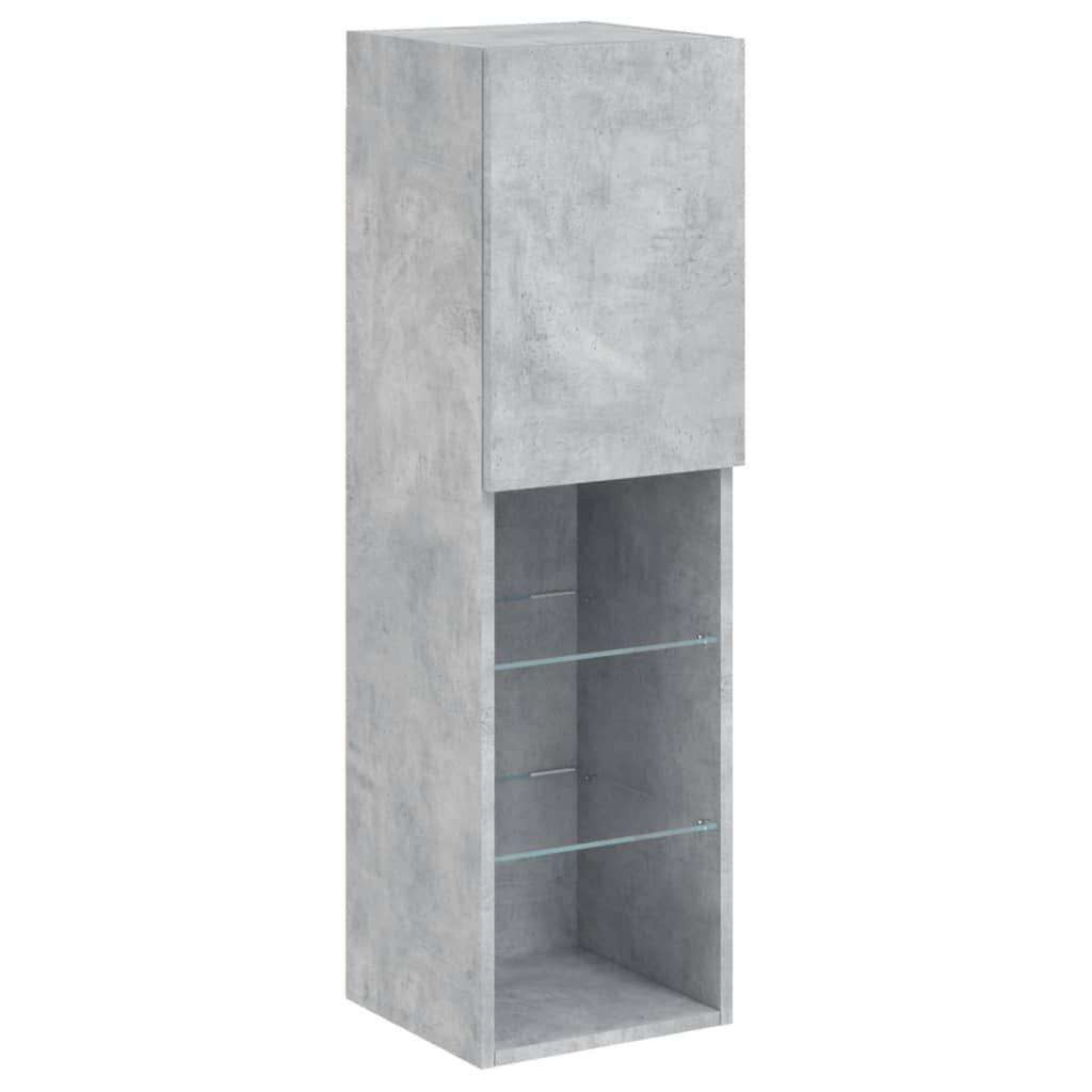 Mobili Tv A Muro Con Led 4Pz Legno Multistrato