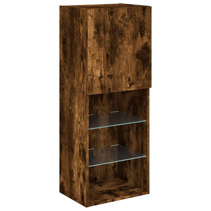 Mobili Tv A Muro Con Led 6Pz In Legno Multistrato