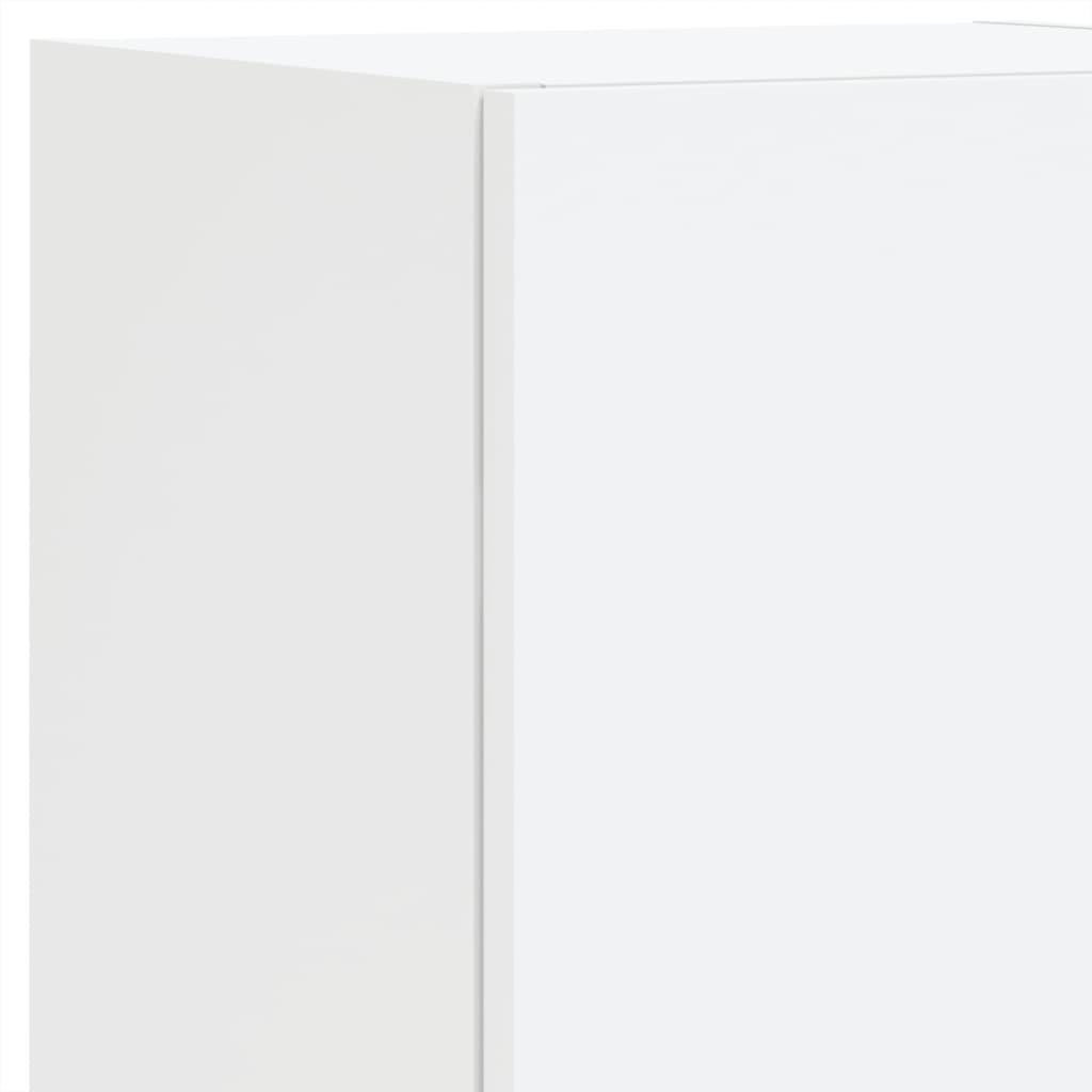 Set Mobili Tv A Muro 7 Pz Con Luci Led