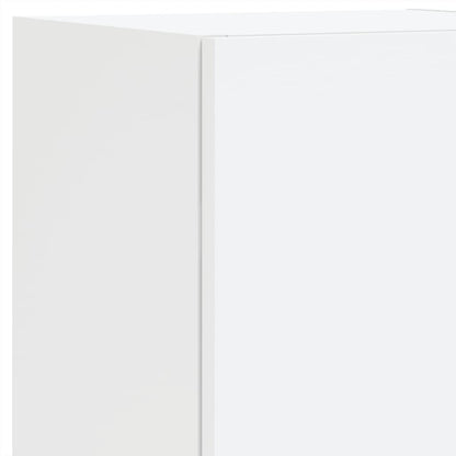 Set Mobili Tv A Muro 7 Pz Con Luci Led