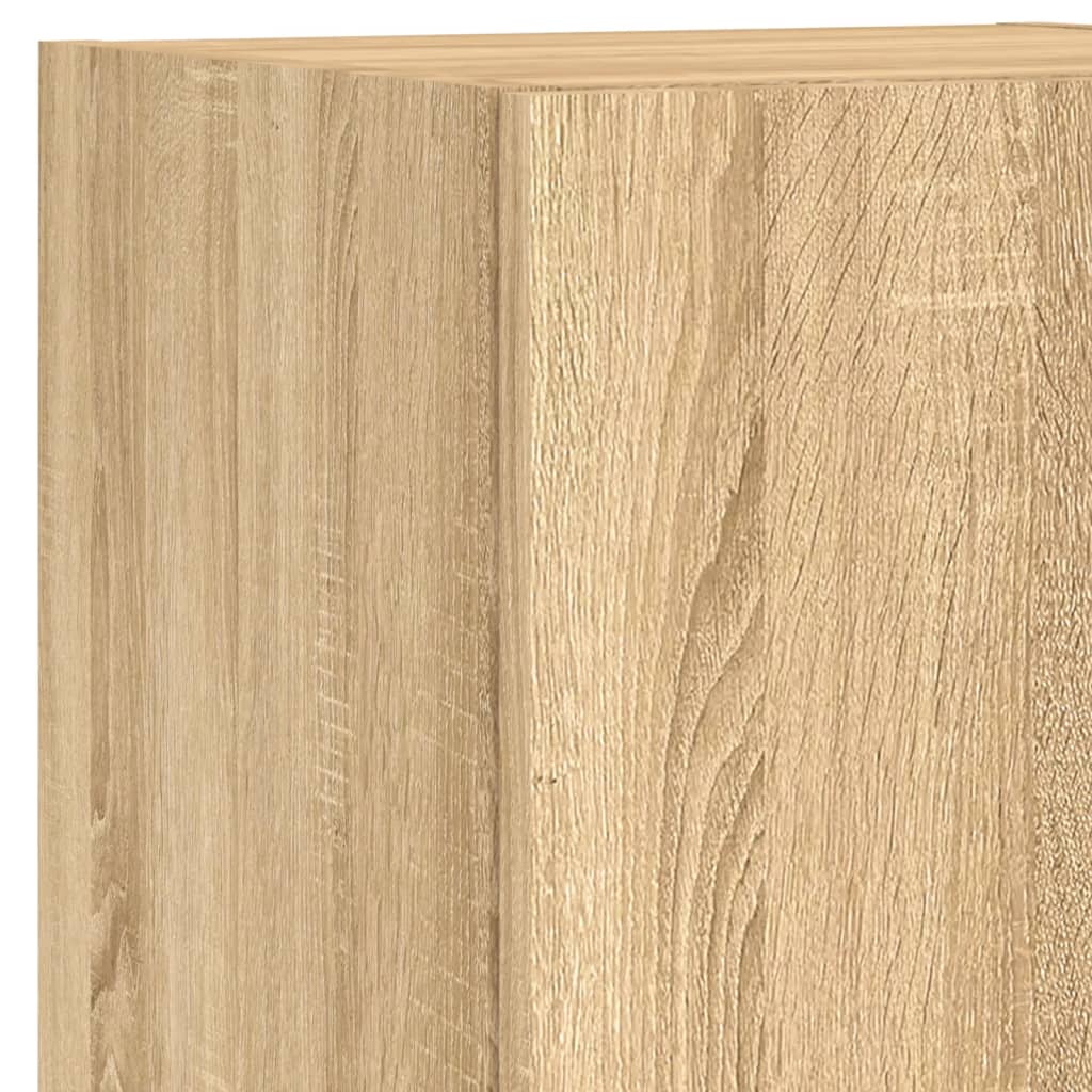 Set Mobili Tv A Muro 6 Pz Con Luci Led