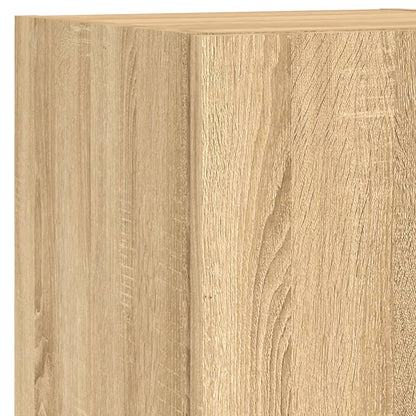 Set Mobili Tv A Muro 6 Pz Con Luci Led