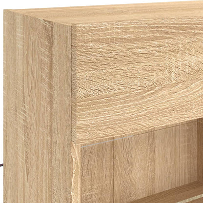Set Mobili Tv A Muro 6 Pz Con Luci Led