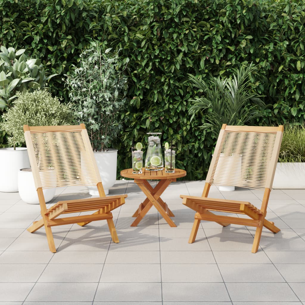 Sedie Da Giardino Pieghevoli 6Pz Legno Massello Di Acacia