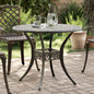 Tavolo Da Giardino Ø90X75 Cm In Alluminio Pressofuso