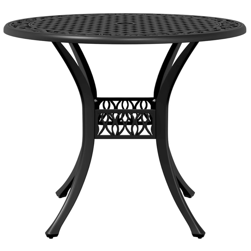 Tavolo Da Giardino Ø90X75 Cm In Alluminio Pressofuso