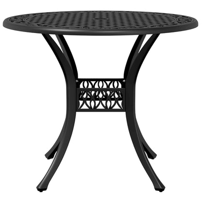 Tavolo Da Giardino Ø90X75 Cm In Alluminio Pressofuso