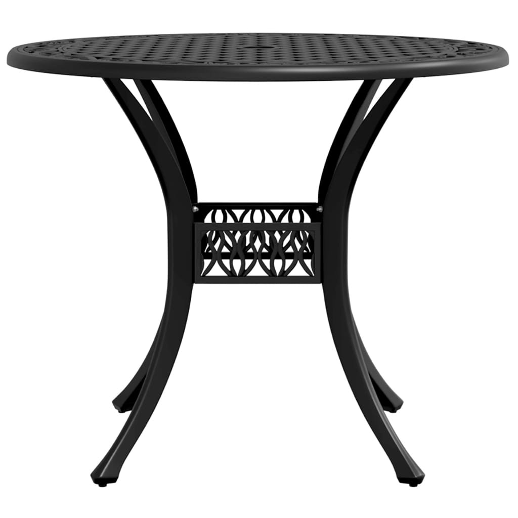 Tavolo Da Giardino Ø90X75 Cm In Alluminio Pressofuso