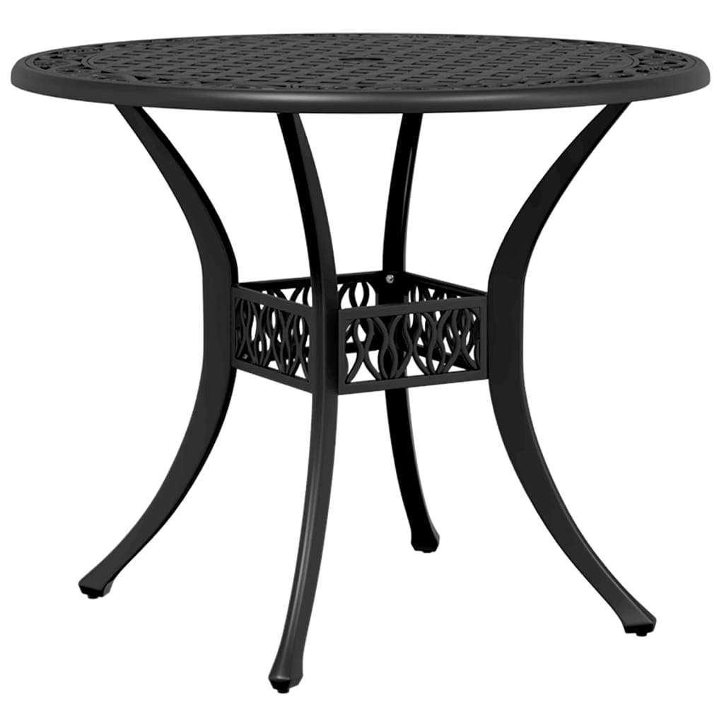 Tavolo Da Giardino Ø90X75 Cm In Alluminio Pressofuso
