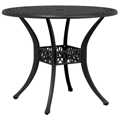 Tavolo Da Giardino Ø90X75 Cm In Alluminio Pressofuso