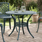 Tavolo Da Giardino Ø90X75 Cm In Alluminio Pressofuso