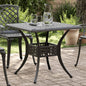 Tavolo Da Giardino 80X80X75 Cm In Alluminio Pressofuso