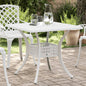 Tavolo Da Giardino 80X80X75 Cm In Alluminio Pressofuso