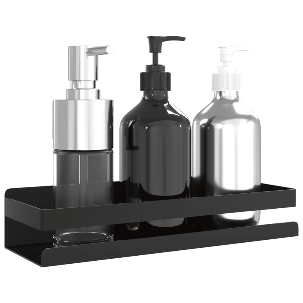 Mensola Doccia Nera Opaca 30X10X6Cm Acciaio Inox 304 Spazzolato