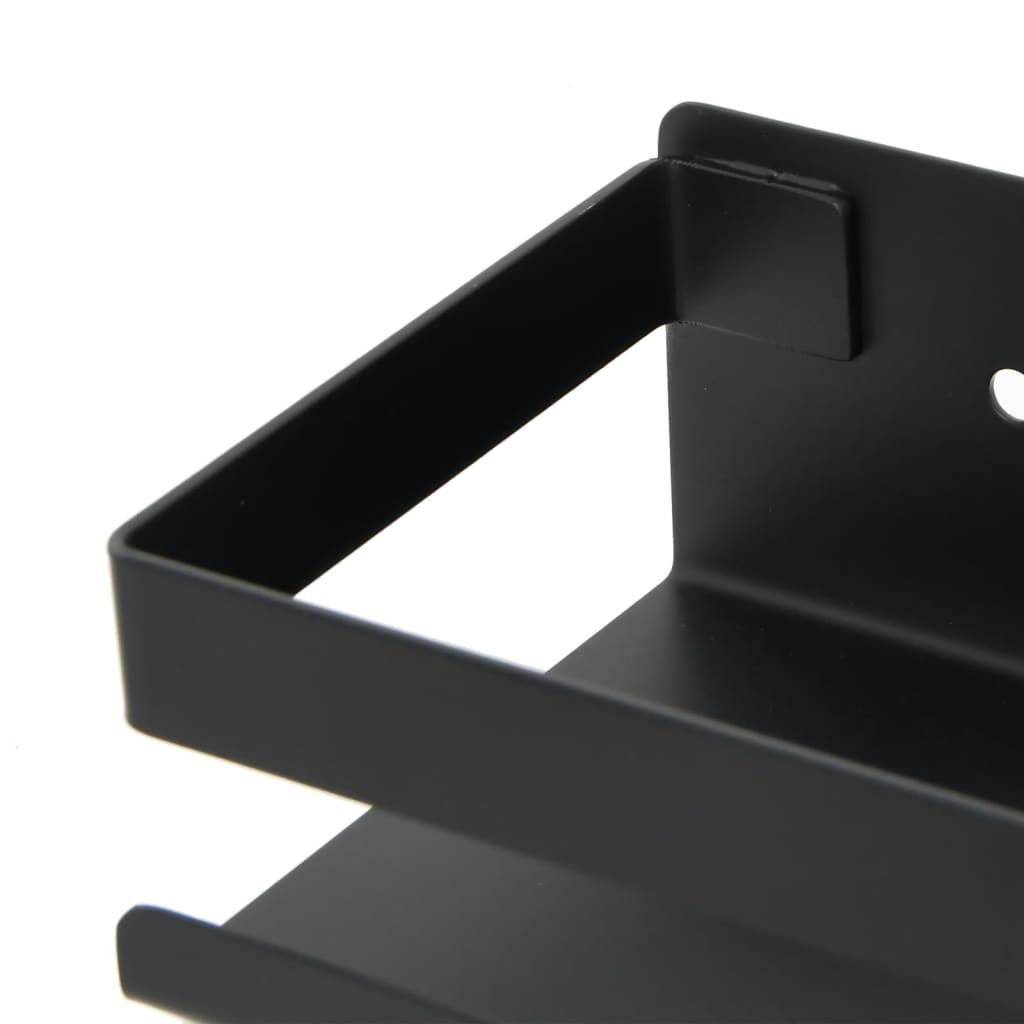 Mensola Doccia Nera Opaca 30X10X6Cm Acciaio Inox 304 Spazzolato